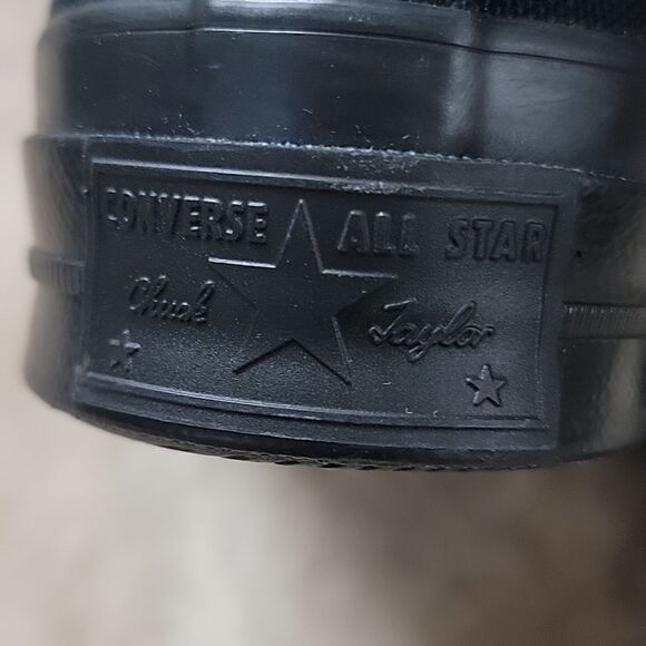 CONVERSE CHUCK TAYLOR ALL STAR LOW TOP ALL BLACK,  UNISEX SZ W 7, M 5 - Picture 8 of 10